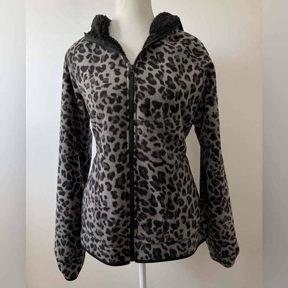 Covington Animal Print Fleece Coat Size L